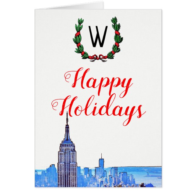 Nochebuena navidad feliz de la ciudad de Nueva Yor (Frente)