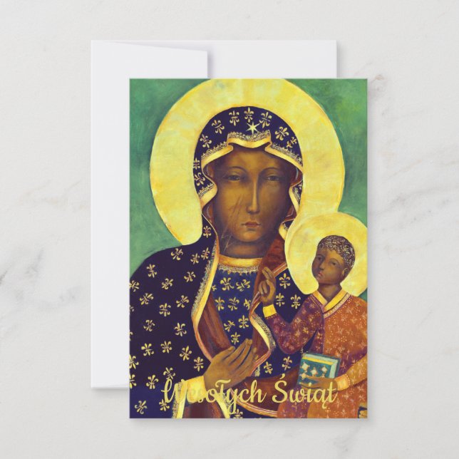 Nochebuena polaca Wesołych Świąt Nuestra Señora (Anverso)