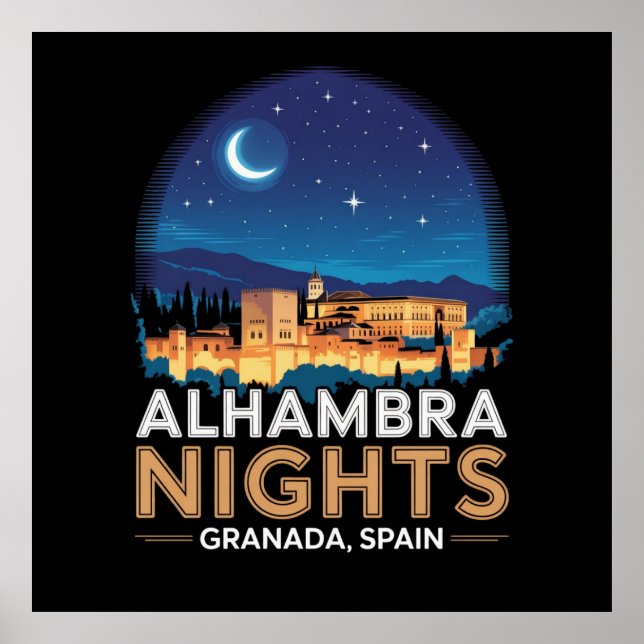 Noches de la Alhambra - Granada España Viaje Arte (Frente)
