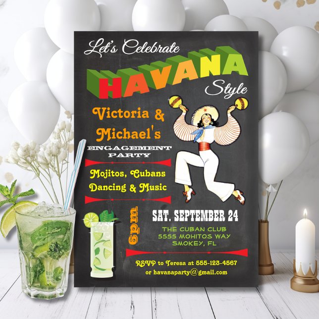 Noches de La Habana Invitación Poster Cubana (Subido por el creador)