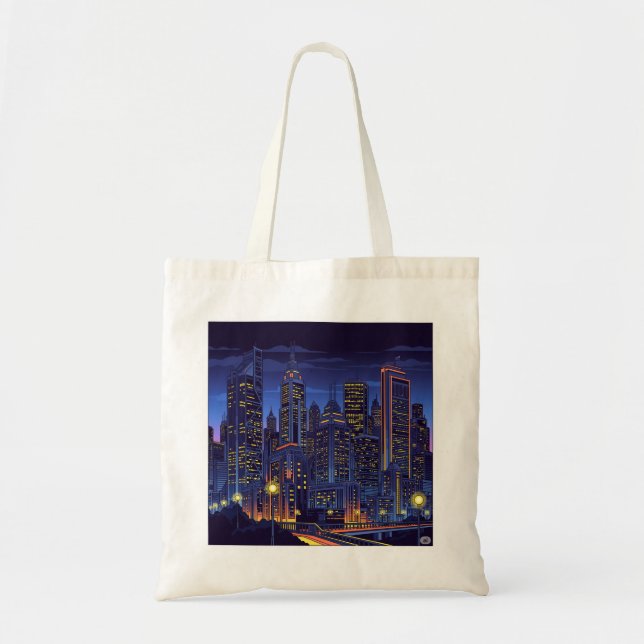 Noches de Neon City - Bolsa de Tote de Arte Futuri (Frente)