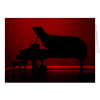 Noches del piano - tarjeta en blanco