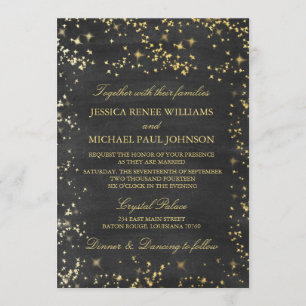 Noches estrelladas que casan invitaciones