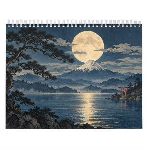 Noches japonesas iluminadas por la luna Calendario