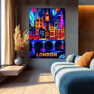 Noches Neón de Londres - Vibrante arte de Cityscap