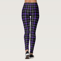 Noches Purple Plaid | Punk Gótico Emo Leggings