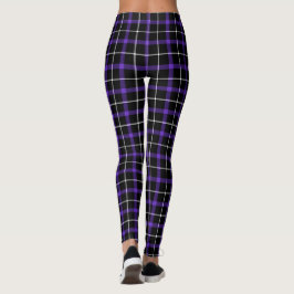 Noches Purple Plaid | Punk Gótico Emo Leggings