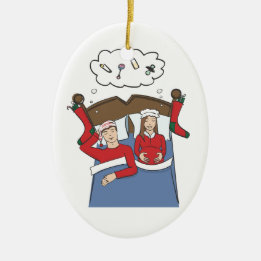 Noches silenciosas Brown del ornamento del navidad