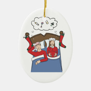 Noches silenciosas Brown del ornamento del navidad