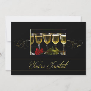Nochevieja, invitación de fiesta, insertar año