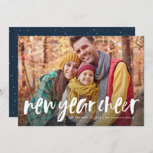 Nochevieja juguetona tarjeta de foto para escribir