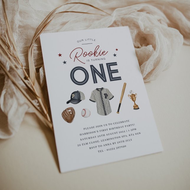 Nochevieja - Una invitación (Rookie 1st Birthday - One Invitation)