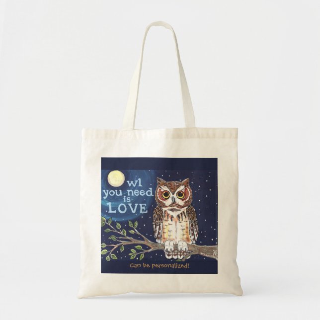 Nocturna "Amor de búho" Búho humorístico La Bolsa  (Frente)