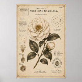 Nocturno Camellia Impresión del Museo Botánico Vic