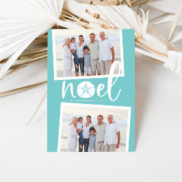 Noel costero | Tarjeta fotográfica de vacaciones