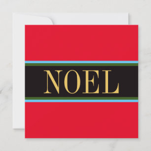 NOEL Fun Navidades brillantes Rayas Negras Rojas V