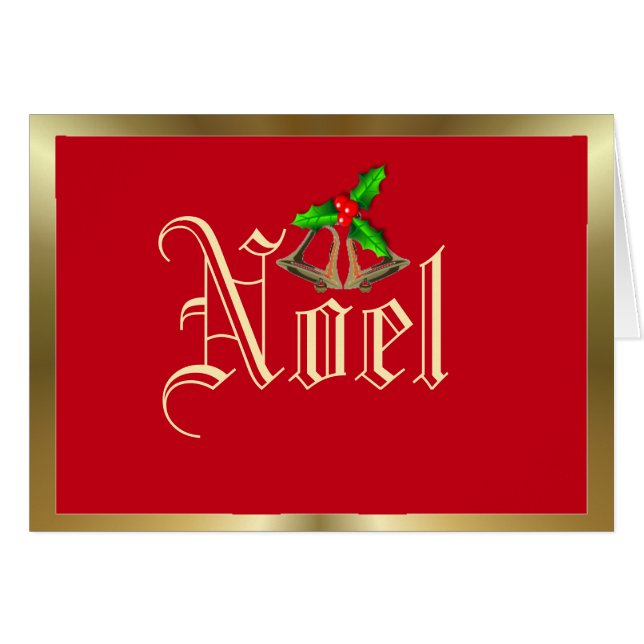 Noel holly y berries Navidades rojos (Anverso (Horizontal))