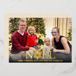 Noel Snowflake Feliz Navidad Tarjeta de vacaciones