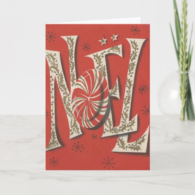 Noel vintage de Peppermint de Navidad (Anverso)
