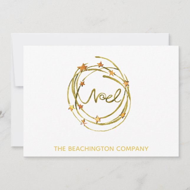 *~* NOEL Wreath Corporate Holiday Card (Anverso)
