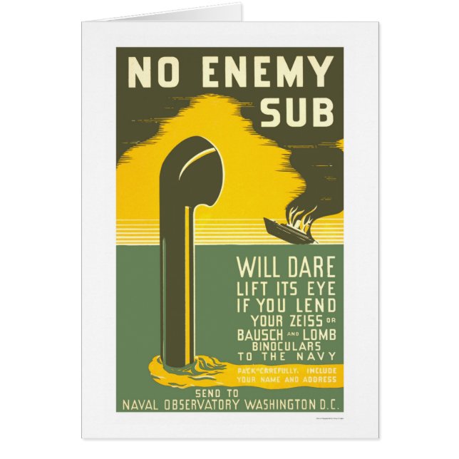 NoEnemy WWII sub WPA 1942 (Frente)