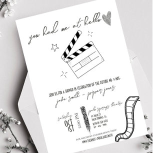 Noir de película - Blanco+Plata - Invitación a duc