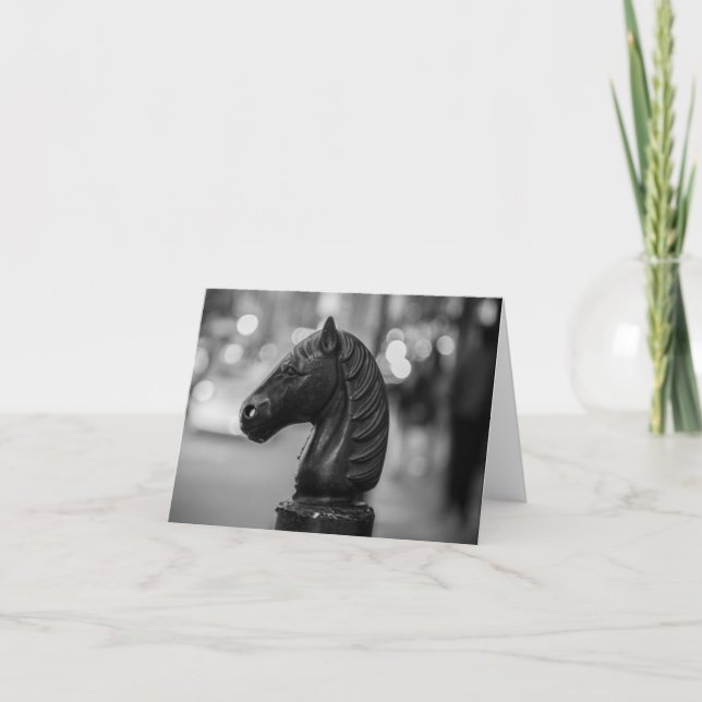 NOLA Hitching Post - Tarjeta plegada en blanco (Anverso)