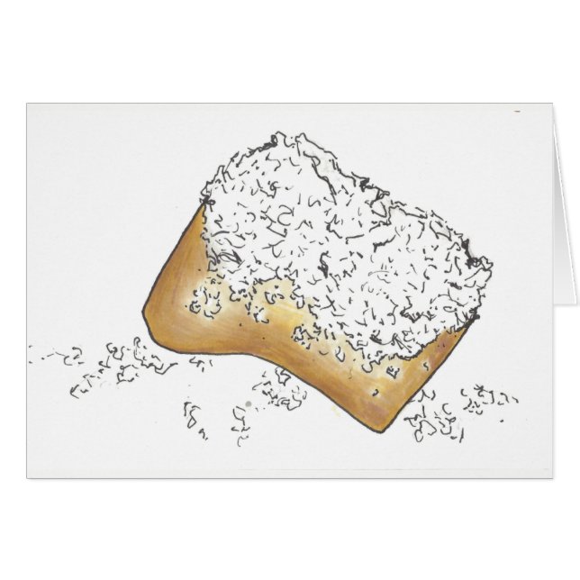 NOLA New Orleans Louisiana Sugary Beignet Pastry (Anverso (Horizontal))