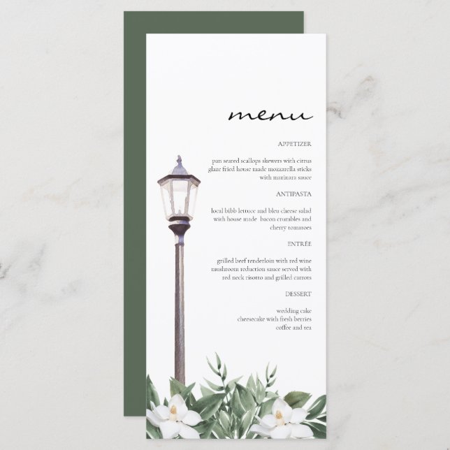 NOLA New Orleans Magnolia Bourbon Street Menú (Anverso / Reverso)