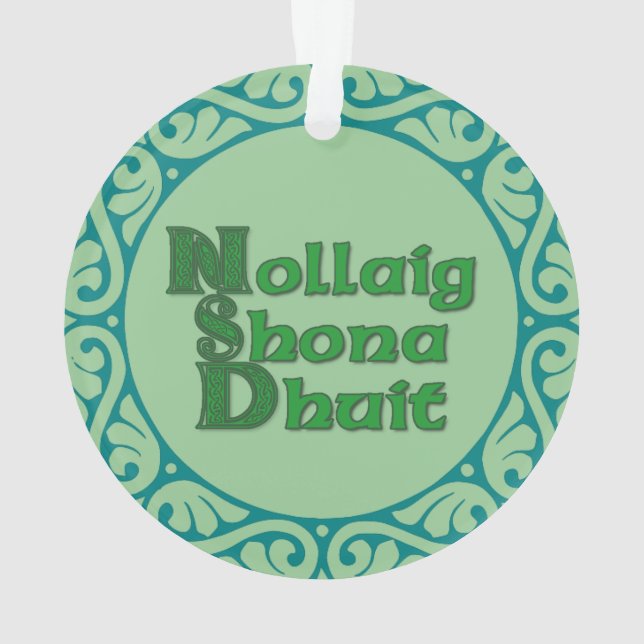 Nollaig Shona Dhuit - decoración irlandesa del (Reverso)