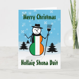 Nollaig Shona Duit Feliz Navidad Irlanda Snowman