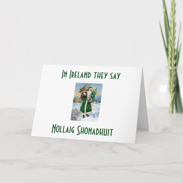 Nollaig Shonadhuit y IRLANDA SANTA MERRY NAVIDAD (Anverso)