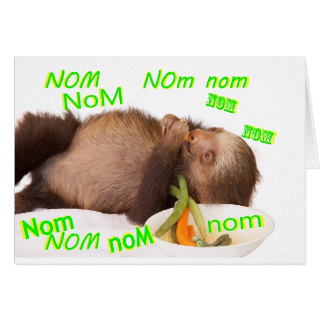 nom nom nom sloth (Anverso (Horizontal))