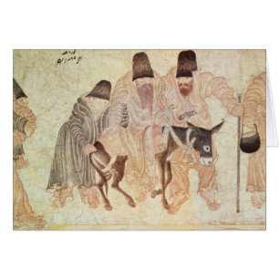 Nómadas mongoles con un burro, siglo XV