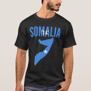 Nombra del mapa somalí de Somalia en camiseta