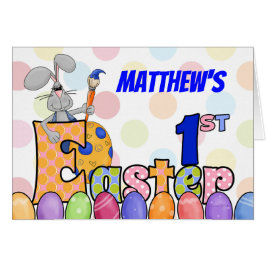 Nombra y huevos de pintura de conejito de Pascua d