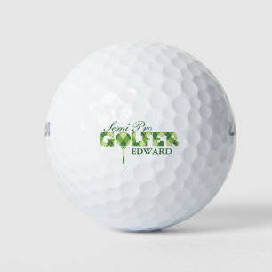 Nombrado Semi Pro Golfer bolas de golf verde plaid