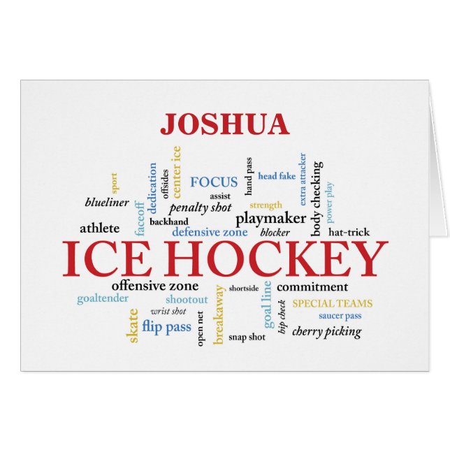 Nombramiento personalizado de hockey sobre hielo c (Anverso (Horizontal))