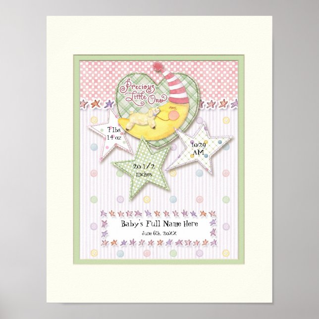 Nombrar al bebé personalizado Arte de enfermería p (Frente)