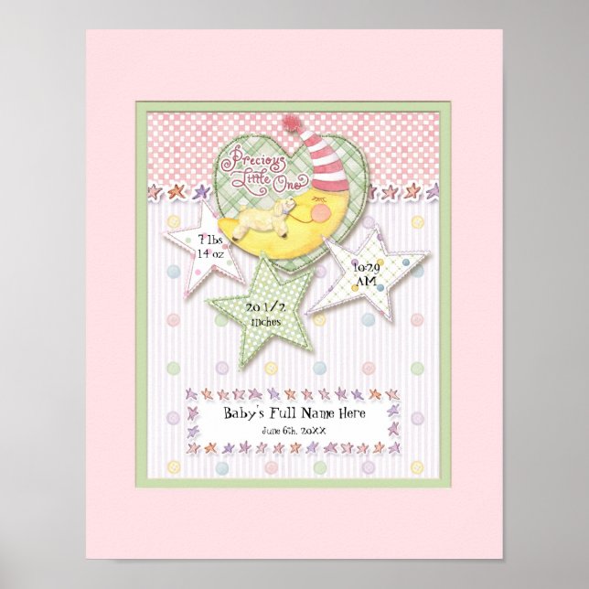 Nombrar al bebé personalizado Arte de enfermería p (Frente)