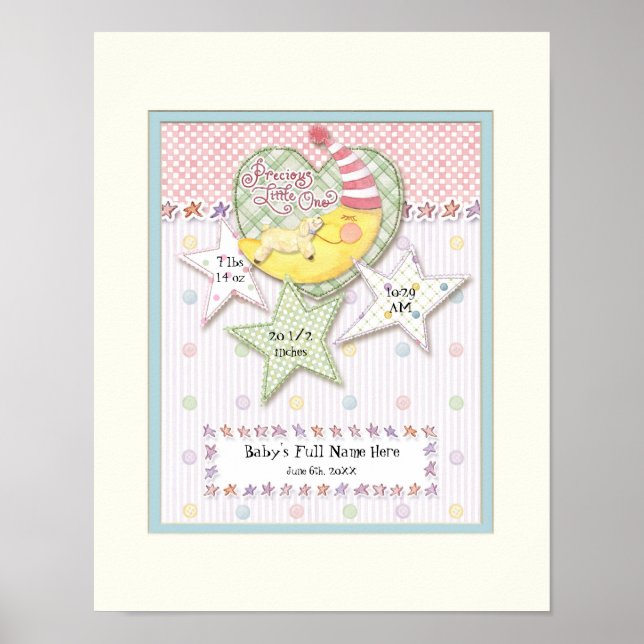 Nombrar al bebé personalizado Arte de enfermería p (Frente)