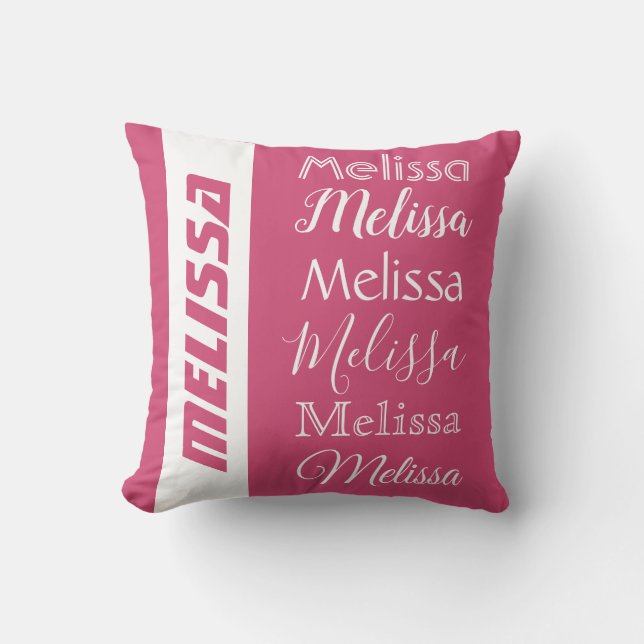 Nombrar almohadas personalizados repetidores (Anverso)