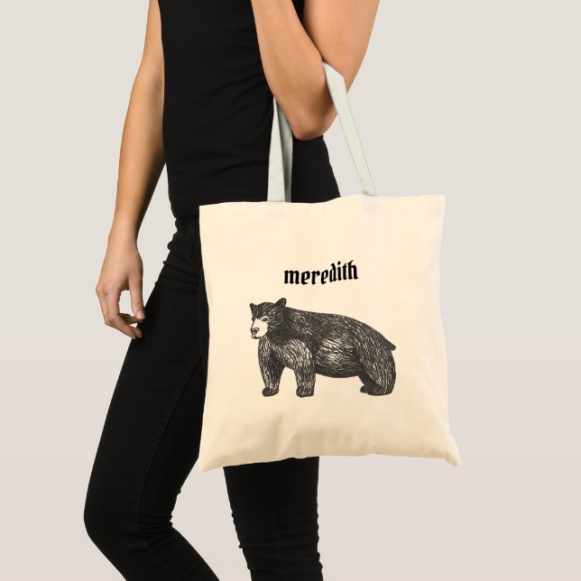Nombrar bolsa artística de oso negro rústico (Anverso (producto))