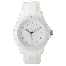 Nombrar el reloj de silicio blanco deportivo de tu