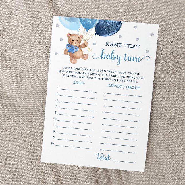 Nombrar esa tarjeta de oso para bebé Tune Baby Sho (Subido por el creador)