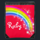 Nombrar la bolsa de dibujo de las estrellas del ar<br><div class="desc">Chicas de arcoiris brillantes y coloridos saco de cuerda floja. Personalizar con el nombre corto de su elección. Actualmente se lee: Ruby. *Por favor, tenga en cuenta que algunos nombres no siempre encajan debido a la naturaleza del tipo de letra. Un regalo perfecto para un chica colorido y vibrante que...</div>