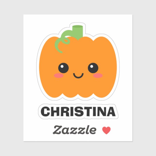 Nombrar Pegatina Calabaza Cuta, Decorar tu pertene (Hoja)