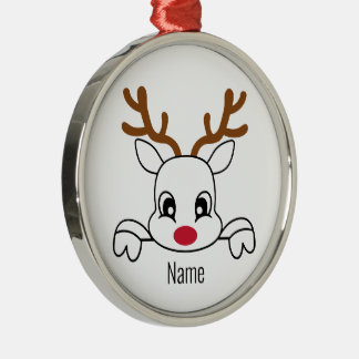 Nombrar reno Ornamento de Navidad