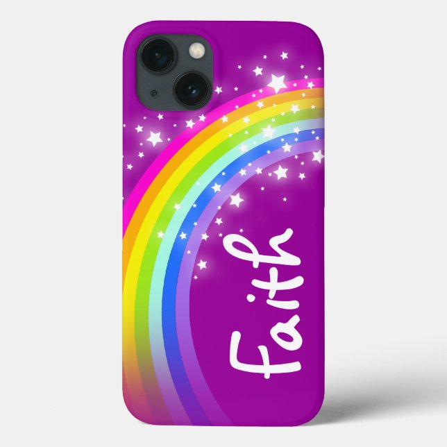 Nombre 5 letra arco iris púrpura ipad mini funda (Reverso)