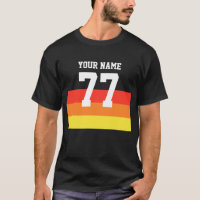 Nombre 77 Deportes Jersey Número Negro Amarillo Ro